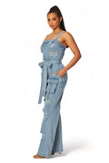 Denim Cargo Pocket Jumpsuit {HAS GREAT STRETCH} by The House of Stylez