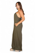 Curvy Spaghetti Strap Solid Wide Jumpsuit {BP5554X} by The House of Stylez