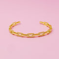 Alternatively Linked Open Bangle Bracelet