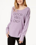 Ideology Good Vibes Strappy-Back Long-Sleeve T-Shirt, Size Medium by Vanessa Jane