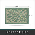 Dexi Door Mat Indoor Rugs for Entryway Non Slip Washable, 23.5x35.5, Dark Green by Vanessa Jane