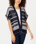 Style & Co Women's Mixed-Knit Fringe-Trim Cardigan, Size Small by Vanessa Jane
