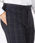 Tallia Mens Slim-Fit Navy Plaid Wool Dress Pants, Size 34X30 by Vanessa Jane