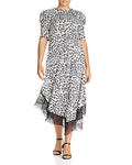 Lost Ink Plus Lace-Trim Animal-Print Dress by Vanessa Jane