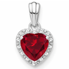 Heart Gemstone and Diamond Halo Pendant
