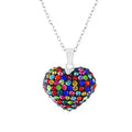 Bubble Heart Pendant in Solid Sterling Silver Made with Swarovski Elements by DailySale