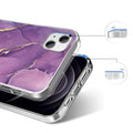 iPhone 13/14 Purple Marble Case - Stylish Protection | Inspire Series by Zerodamage Sahara Case LLC