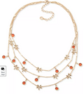 Anne Klein Gold-Tone Pave Flower and Stone Charm Layered Necklace, 16 + 3 Exte by Vanessa Jane