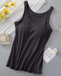 Round Neck Tank with Bra by Boutique 23