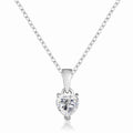 Moissanite Heart Necklace by Fine Color Jewels