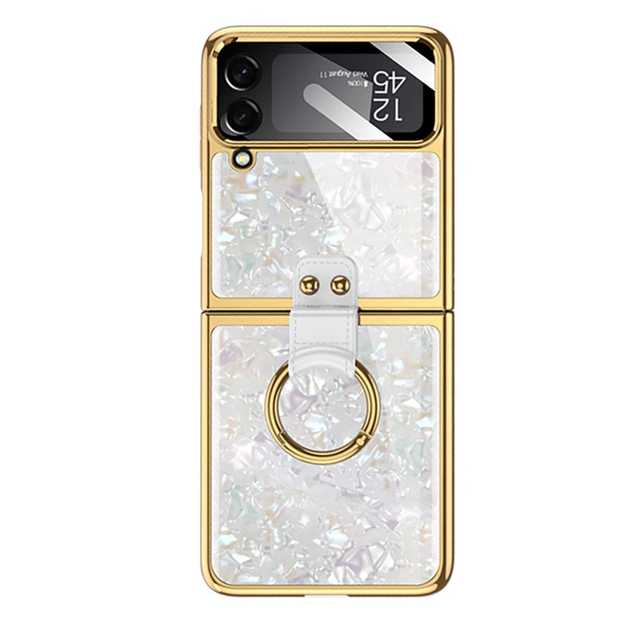 Inspire Series Marble Case with Ring - Samsung Galaxy Z Flip4 by Zerodamage Sahara Case LLC