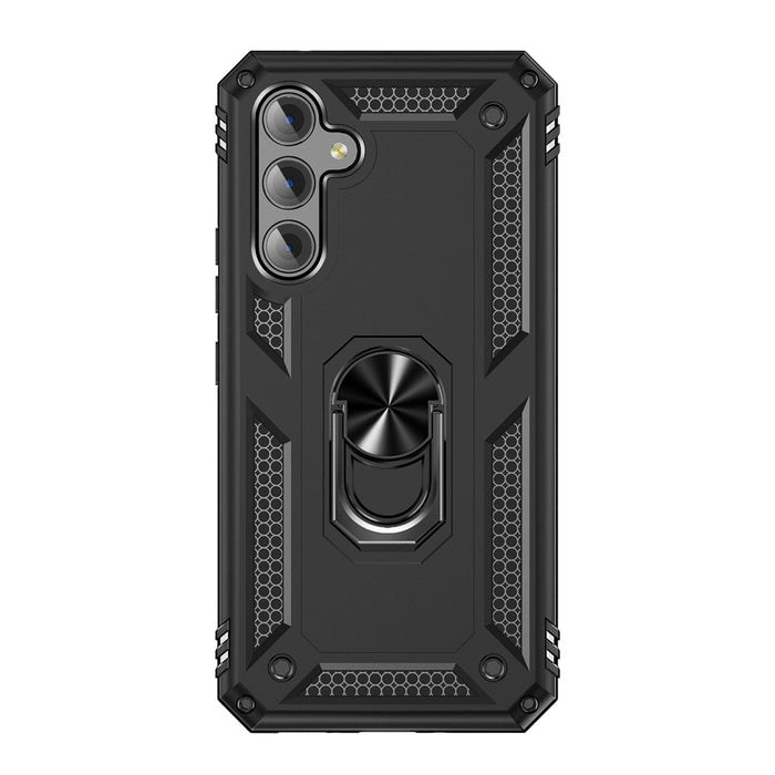 Military Kickstand Series with Belt Clip Case for Samsung Galaxy A54 5G - Black by Zerodamage Sahara Case LLC