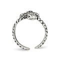 Antiqued Silver Snake Toe Ring by Fine Color Jewels