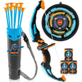 LED Bow & Arrow Toy Set for Kids Light-Up Archery Play Kit with Suction Cup Arrows (Blue/Green) by DailySale