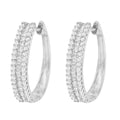 10K White Gold Diamond Hoop Earrings (3/4 cttw, I-J Color, I2-I3 Clarity) by Bids.com