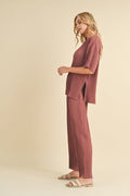 Pleated Elastic Waist Pants - Sienna by Boutique 23