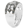 0.29 Carat Genuine Blue Diamond .925 Sterling Silver Ring by Bids.com