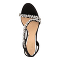 Jewel Badgley Mischka Java Embellished Evening Sandals, Size 7/Black by Vanessa Jane