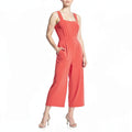 Aqua Tie-Back Wide-Leg Jumpsuit, Size Large by Vanessa Jane