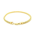 3.3mm 14k Yellow Gold Light Weight Wheat Bracelet by Bids.com