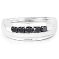 0.50 Carat Genuine Black Diamond .925 Sterling Silver Ring by Bids.com