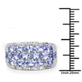 2.76 Carat Genuine Tanzanite and White Topaz .925 Sterling Silver Ring by Bids.com