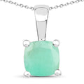 3.00 Carat Genuine Emerald, Glass Filled Ruby & Glass Filled Sapphire .925 Sterling Silver Pendant by Bids.com