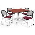 OFM Model LT42SQ 42 Multi-Purpose Square Table with Chrome-Plated Steel Base by Vanessa Jane