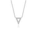 Diamond Inverted Triangle Pendant in 14k White Gold by Bids.com