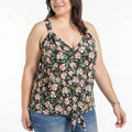Inc Plus Size V-Neck Tie-Front Top, Size 2X by Vanessa Jane