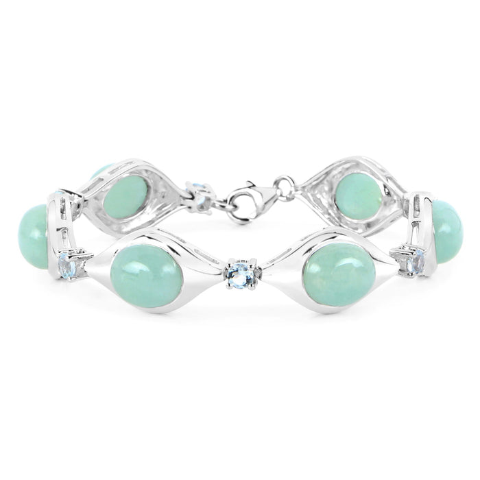 39.72 Carat Genuine Aquamarine .925 Sterling Silver Bracelet by Bids.com