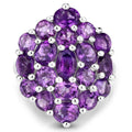 5.44 Carat Genuine Amethyst .925 Sterling Silver Ring by Bids.com
