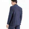 Ax Armani Exchange Mens Slim-Fit Navy Buffalo Plaid Wool Suit Jacket, Size 40S by Vanessa Jane