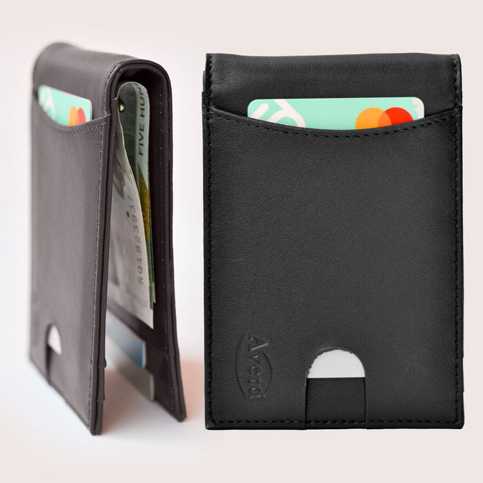 Avera Group Slim Genuine Leather Rfid Blocking Bifold Wallet With Money Clip by Avera Group