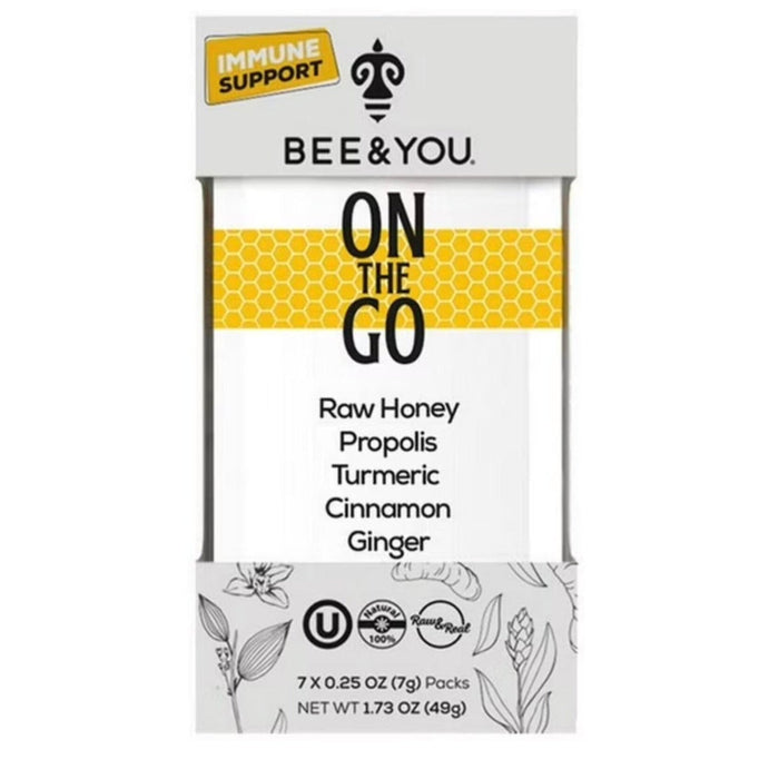 7 packets Bee & You 1.73 oz On the Go Immunity Honey packets by Price Is Right Miami
