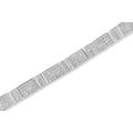 14K White Gold 7.0 Cttw Princess Cut Diamond 7" Alternating Vertical and Horizontal Rectangular Link Tennis Bracelet (H-I Color, SI2-I1 Clarity) by Bids.com