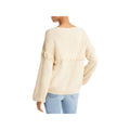 Joie Womens Beige Fringed Ribbed Pullover Sweater, Size XS by Vanessa Jane