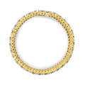 10K Yellow Gold 10-1/3 Cttw Alternating Coco Color and White Diamond 5 Row Tennis Bracelet (Brown/H-I Color, SI1-SI2 Clarity) - Size 7.25 by Bids.com