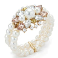Charter Club Gold-Tone Crystal, Stone & Imitation Pearl Double-Row Bracelet by Vanessa Jane