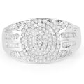 1.15 Carat Genuine White Diamond .925 Sterling Silver Ring by Bids.com