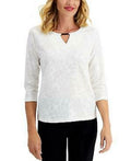 Jm Collection Textured Hardware Top, Size Large by Vanessa Jane