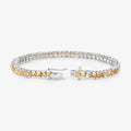 8.25 Ct Princess Yellow Citrine Channel Sterling Silver Inline Tennis Bracelet by Fine Color Jewels
