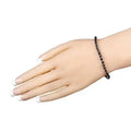 8.36 Ct Round Blue Sapphire Prong Sterling Silver Tennis Bracelet by Fine Color Jewels