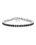 8.36 Ct Round Blue Sapphire Prong Sterling Silver Tennis Bracelet by Fine Color Jewels