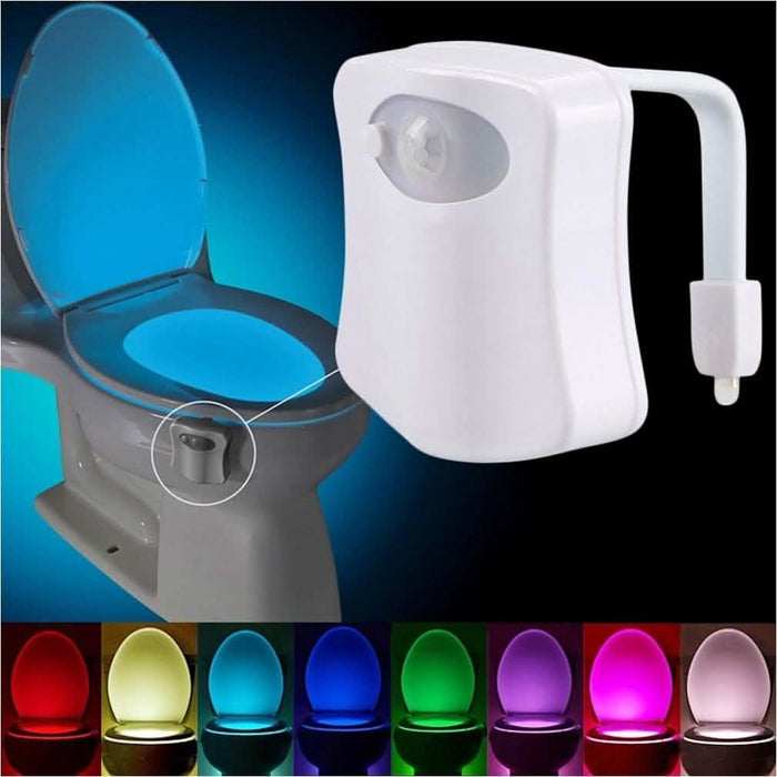 8-Color LED Sensor Motion-Activated Bathroom Toilet Light by DailySale