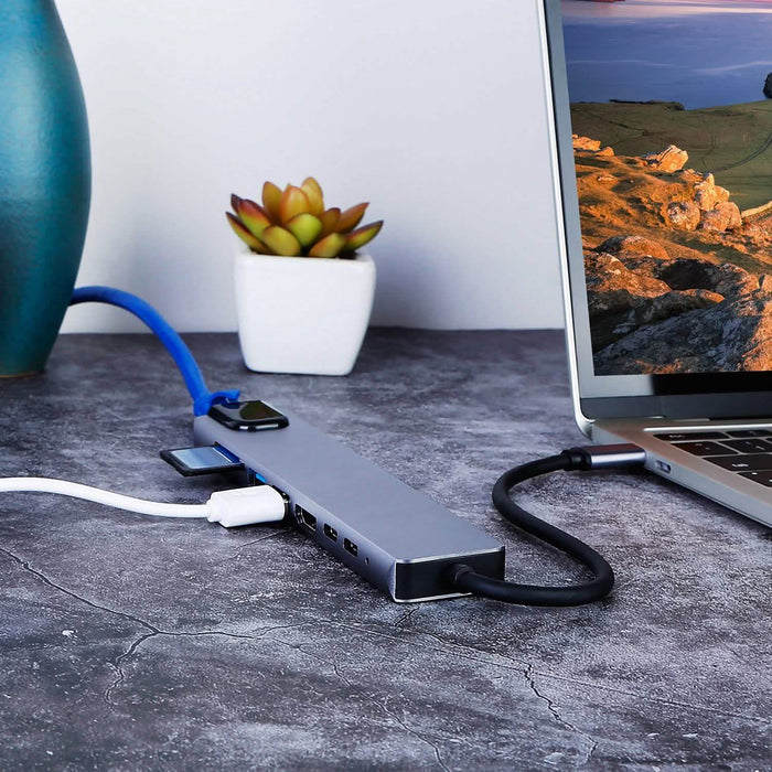 8-in-1 USB Hub Adapter with Ethernet by DailySale