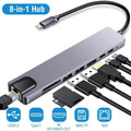 8-in-1 USB Hub Adapter with Ethernet by DailySale