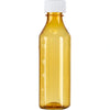 AMBER OVAL COLORSAFE BOTTLE, 4 OZ, WITH CAPS