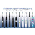 8-Pack: Black Replacement Electric Toothbrush Heads for Philips Sonicare by DailySale