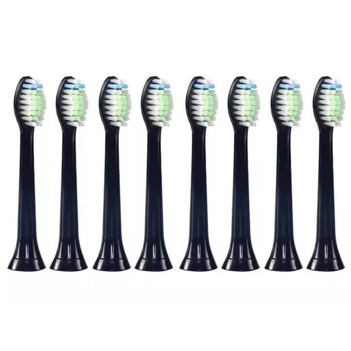8-Pack: Black Replacement Electric Toothbrush Heads for Philips Sonicare by DailySale